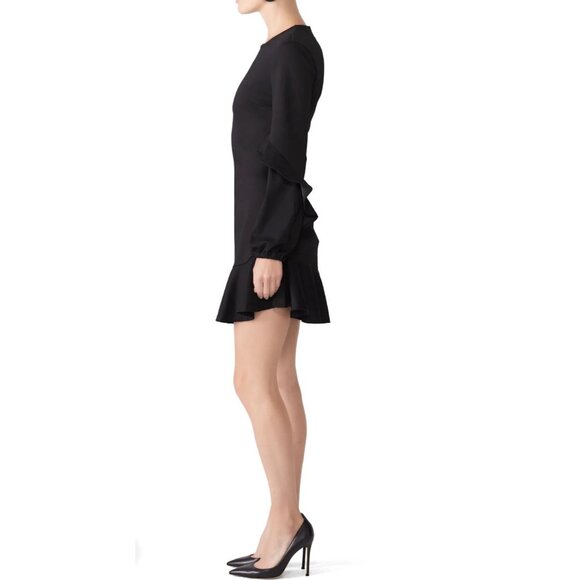 Shilla The Label Allure Frill Black Dress Sz Small Womens Ruffle Long Sleeve Min - Picture 13 of 14